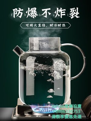 茶杯水果茶壺玻璃冷水壺耐高溫家用1.5升涼水3000ml大容量泡茶果汁壺茶具-雙喜生活館