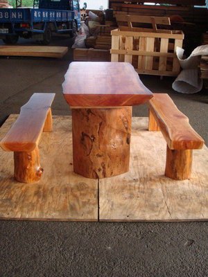 【原味手工家具】桃花心木桌椅〈桌面整塊無拼接〉-台南 原木 家具