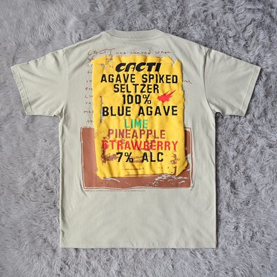 MOMO潮品-Travis Scott ts Cacti Painted sign Tee 啤酒合作款短袖T恤