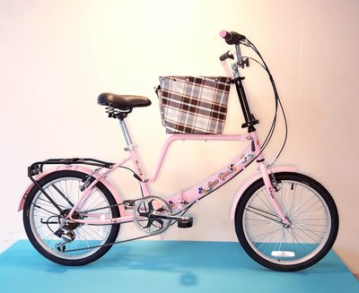 JY (豪華版) 20吋 6速 (小籃) 寵物自行車 SHIMANO (白/粉紅/紅/黑色) 拆掉橫座變淑女車 寵物籃