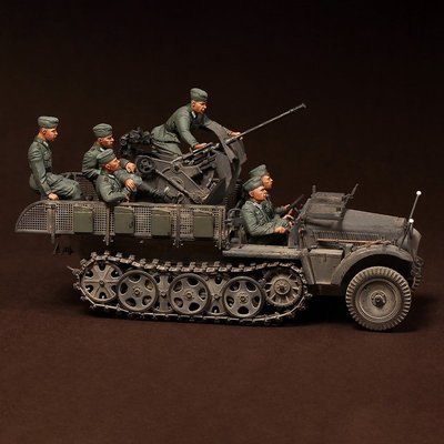 特價!源模居GK樹脂白模模型1/35二戰士兵(6人）軍事題材手辦兵人306RPJ