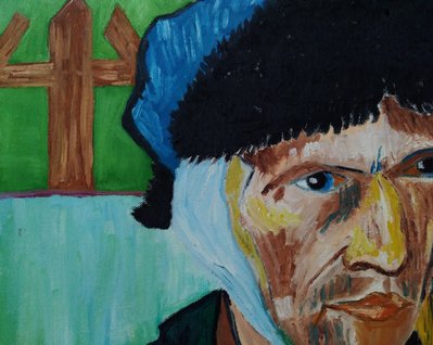 【台灣人珍瓊-200802】A portrait of Van Gogh with ear bandaged