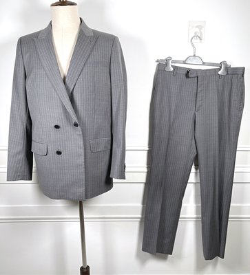 [我是寶琪] 關穎二手商品 Tailored By French 灰色條紋西裝外套+褲子