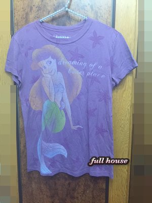 【FULL HOUSE 】DISNEY COUTURE 迪士尼 小美人魚 公主紫色星星Q tee