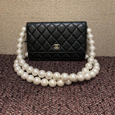 Chanel 女新款 珍珠背帶 woc