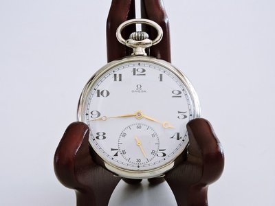 1940S 典藏 OMEGA 歐米茄 琺瑯瓷面古董機械懷錶