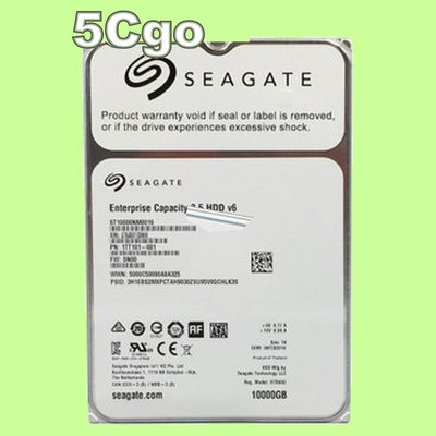 5Cgo【權宇】Seagate ST10000NM0086 10TB 7200轉3.5吋企業級氦氣硬碟256MB緩存含稅