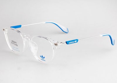【名家眼鏡】Adidas Originals 質感logo金屬鏡腳搭透明圓型膠框OR5053-F 026【台南成大店】