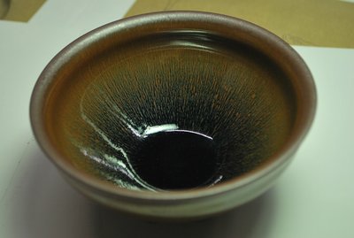 【東采藝術珠寶】手工天目 油滴曜變 茶杯茶碗 黑釉瓷 窯變POT0018 高溫燒製 安全 顏色多變