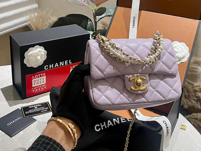 【二手包包】皮 Chanel 24 上新D2珍珠方胖子 就是我心心念念的夢中情包復古氛圍感瞬間拉滿 尺寸18 NO131988