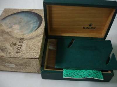 勞力士 ROLEX 原廠盒子 1601保單 綠色表盒 表枕....