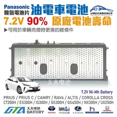 ✚久大電池❚ 豐田 TOYOTA 凌志 LEXUS HYBRID 油電車電池 7.2V原廠鎳氫電池片 單片 容量90%