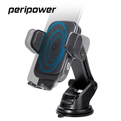 生活助手！peripower PS-T09 無線充系列 自動開合夾臂式伸縮調整手機架 無線充電 萬用支架 吸盤支架