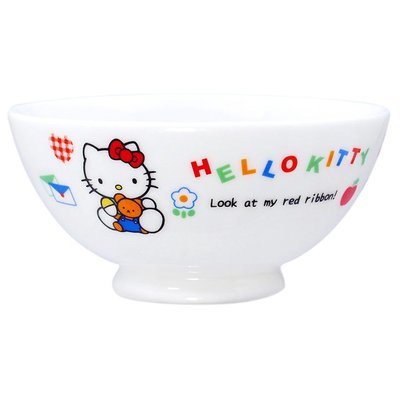 碗 日本 三麗鷗 HELLO KITTY 插圖 餐具 瓷碗 正版日本進口授權