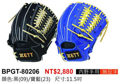 棒球帝國- ZETT 802系列 M/J BALL 軟式棒球專用手套 BPGT-80206 內野手用