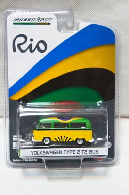 【特價現貨】1:64 Greenlight 2016 Rio Olympics VW T2 Bus 里約奧運 巴西版