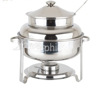 INPHIC-全鋼圓形保暖湯煲加熱保溫湯鍋自助餐爐 湯爐 可配電熱