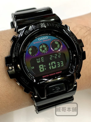 【威哥本舖】Casio台灣原廠公司貨 G-Shock DW-6900RGB-1 虛擬彩虹系列 經典電子錶 DW-6900