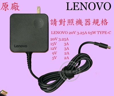 LENOVO 聯想 ThinkPad E480 TP00094A 20V 3.25A 65W TYPE-C 原廠變壓器
