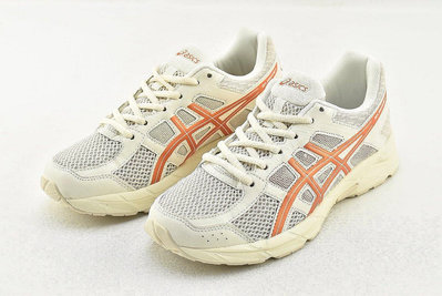 【實拍】ASICS 亞瑟士 GEL-CONTEND 4 米白橘 慢跑鞋  男女鞋