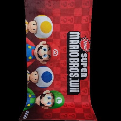 【現貨】超級瑪麗 瑪利歐 空調毯Nintendo 馬力歐兄弟Super Mario 加厚兒童被純棉加大浴巾吸水柔軟沙灘巾
