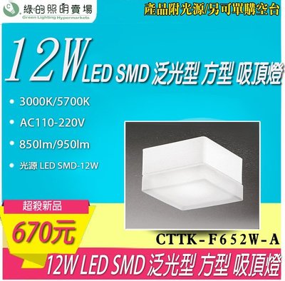 台灣製造 LED SMD 12W 方型 筒燈 吸頂燈 天花燈 室內燈 投射燈 投光燈 餐廳 咖啡廳 居家 商業照明