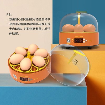 迷你4枚6枚小雞孵蛋器小型家用科教孵化器智能全自動孵蛋機