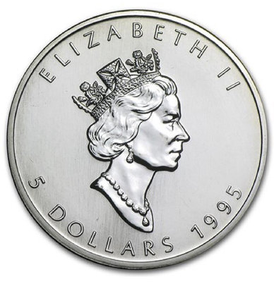 加拿大 1995 楓葉銀幣 1 盎司 31.1 克 純銀 9