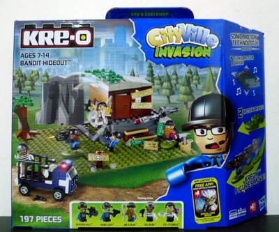 **雜貨部門**樂高式 LEGO KRe-o 城市小鎮 強盜 音動積木組 特價299元起標就賣一