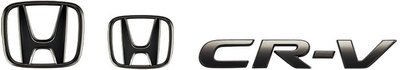 【翔浜車業】HONDA 本田(純正)ALL NEW CR-V CR-V5代 前後黑色H+CR-V標誌組/黑色廠徽標誌