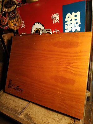 早期懷舊(繪畫木箱) 木盒  兩件合拍【侘寂文學館】小品木箱......A07