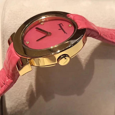 二手全新實拍 菲拉格慕 Ferragamo 精品女士腕錶 瑞士石英機芯 真牛皮錶帶石英錶 時尚女錶30米防水手錶
