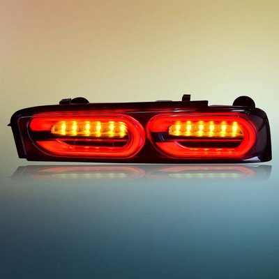 專用于雪佛蘭科邁羅LED尾燈總成Camaro改裝大黃蜂流水轉向LED尾燈