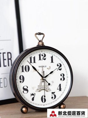 熱銷 時鐘 創意坐鐘錶座鐘客廳擺件歐式大號復古臺鐘時鐘桌面臺式鐘家用擺鐘-