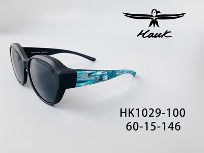 [恆源眼鏡] Hawk HK1029-100 大鏡框 大尺寸 黑色 時尚偏光太陽套鏡