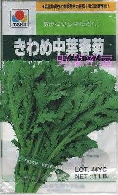 【野菜部屋~大包裝】C02 日本山茼蒿 1磅原袋裝 , 又名春菊, 約20萬顆種子~