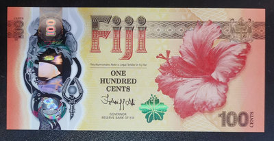全新UNC斐濟2024年龍年塑料紀念鈔98元免運掛號，888
