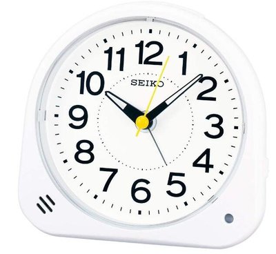 16878c 日本進口 好品質 限量品 真品 SEIKO 精工 好質感 白色 有燈光房間床頭櫃桌上鬧鐘時鐘鐘錶送禮禮品