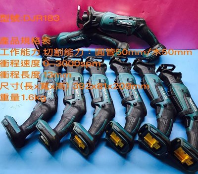 (二手中古外匯) 牧田 Makita MAKITA 二手外匯 小型軍刀鋸 空機不含電池充電器 單隻價格