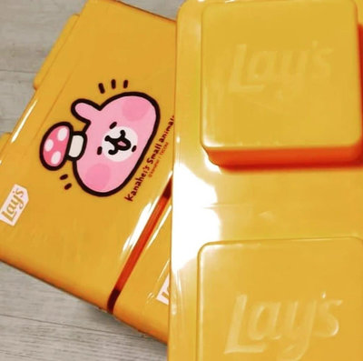 Lay's 樂事 卡娜赫拉的小動物 薯片積木造型收納箱 空箱 不含內含物 橘色款 單個價