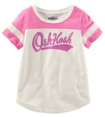 全新正品現貨4-5/7 OshKosh logo粉紅短袖上衣T恤Tshirt 4-5/7