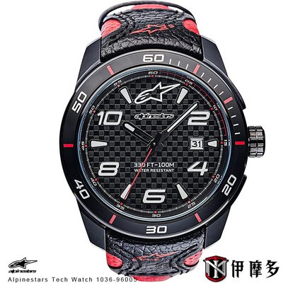 伊摩多聖誕義大利 Alpinestars Tech Watch 手錶 真皮腕錶 運動 奢華時尚 A星1036-96005
