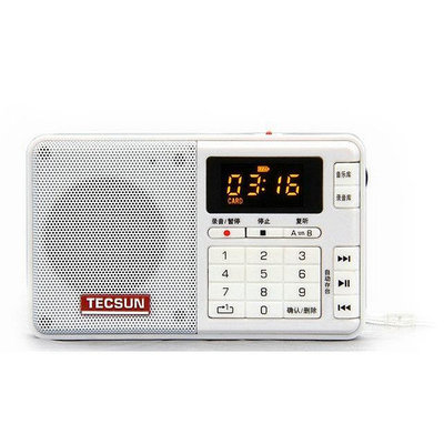 精品Tecsun/德生 Q3收音機便攜式調頻插卡老年半導體隨身聽錄音小音箱