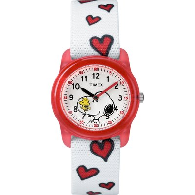 預購 美國帶回 Timex*Peanuts 愛心史努比 聯名款手錶 尼龍錶帶 生日禮 粉絲專用