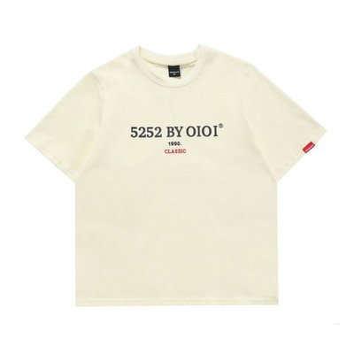 現貨-5252byoioi流字母標語圓領T恤衣服簡約男女情侶爆款短袖簡約