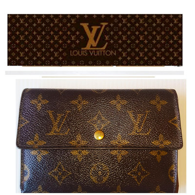 真品 LV 路易威登 Louis Vuitton 中夾 皮夾 錢包 信用卡 名片證件名牌包668 一元起標 金色扣零錢袋