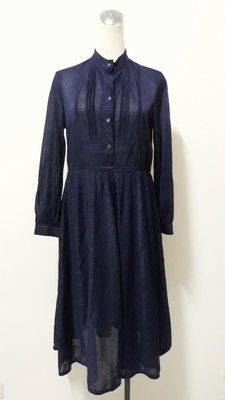 ♛ 黑貓姊vintage潮流古著♛?⬇️日本帶回幾何復古半透視個性風格洋裝 透氣紗材質日系古着古董長袖連身裙洋裝彈性布料☞