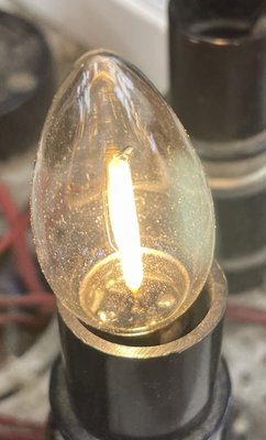 E12 LED燈絲 1W小燈泡黃光C7型