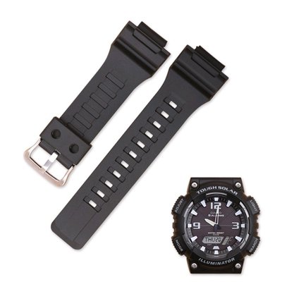 卡西歐 AQ-S810W SGW-300H SGW-400H AE-1200 錶帶替換防水帶配件的橡膠錶帶錶帶