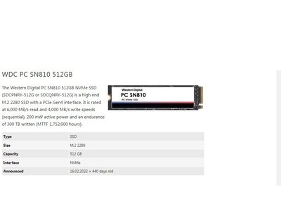 展示 SN810 WD黑標 NVME 512GB 512G SSD M.2 PCIE 非 240G 256G 480G